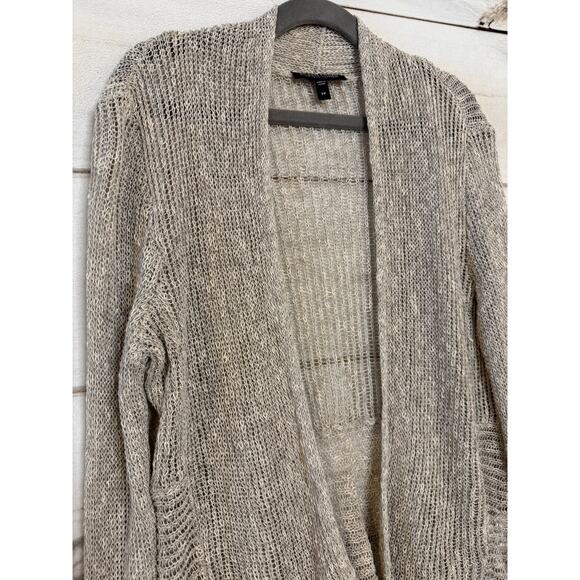 Eileen Fisher Size PP Petite Beige Knit Open Cardigan Super Chic Classy - Picture 6 of 6